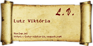 Lutz Viktória névjegykártya