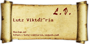 Lutz Viktória névjegykártya